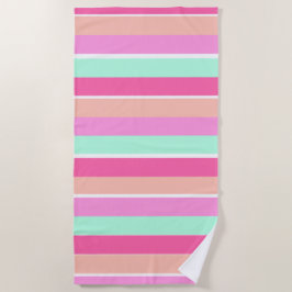 Candy Colors Stripes Strandtuch
