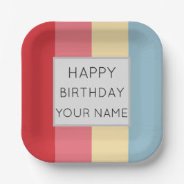 Candy Colors Vertikale Streifen Pappteller