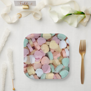 Candy Conversation Hearts Pappteller