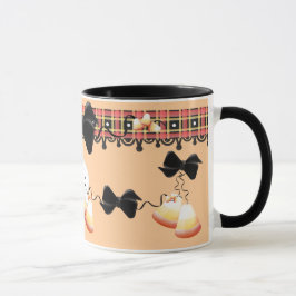 Candy Corn Black Ribbons Tasse