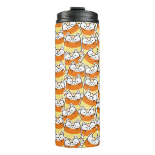 Candy Corn Cat Pattern Thermosbecher
