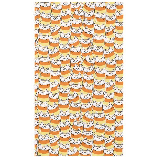 Candy Corn Cat Pattern Tischdecke (Vorderseite)
