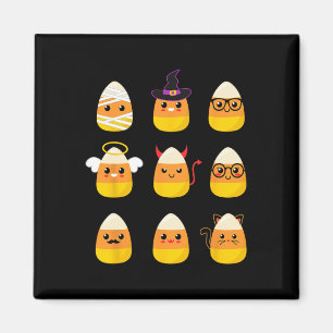 Candy Corn Costume Characters - Niedlich Halloween Magnet