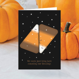 Candy Corn Couple Faltenkarte Feiertagskarte