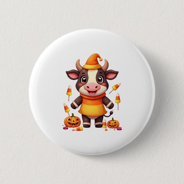 Candy Corn Cow Button (Vorderseite)