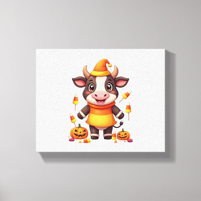 Candy Corn Cow Leinwanddruck (Vorderseite)