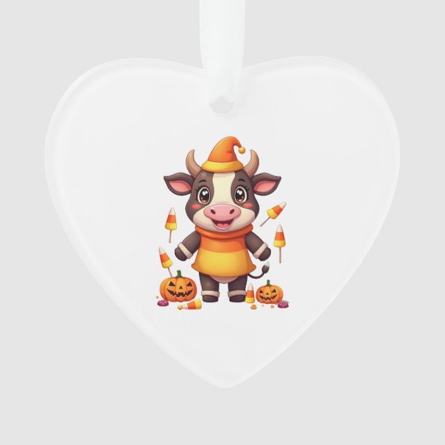 Candy Corn Cow Ornament (Vorderseite)