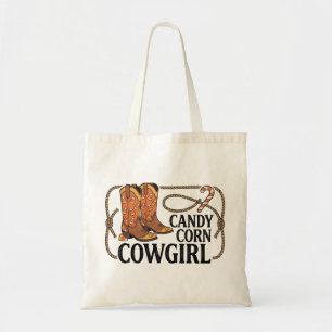 Candy Corn Cowgirl Western Halloween Tragetasche