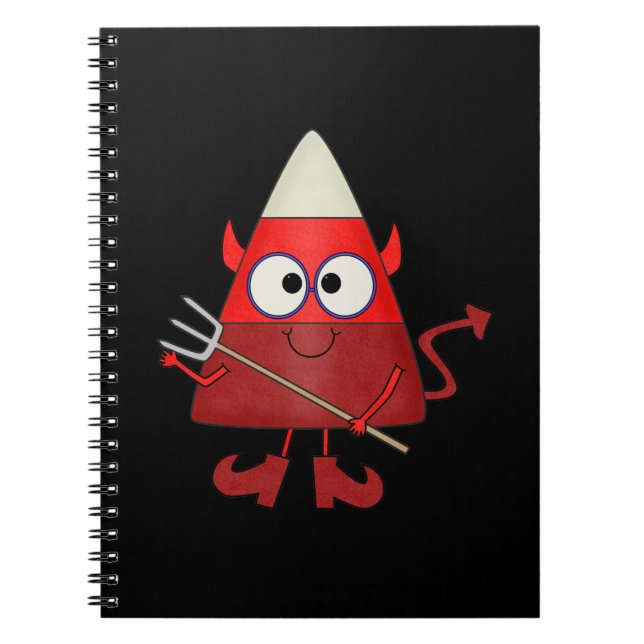 Candy Corn Devil Halloween Notizblock (Vorderseite)