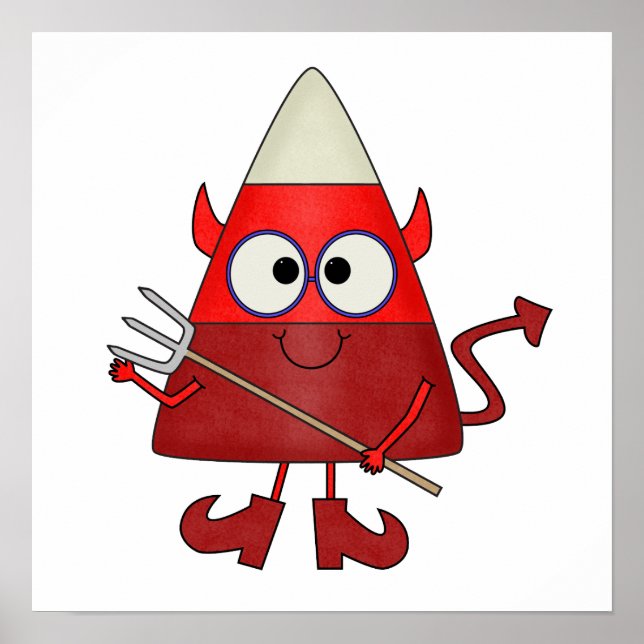 Candy Corn Devil Halloween Poster (Vorne)