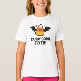 Candy Corn Flyer Cute Halloween Bat Design T-Shirt