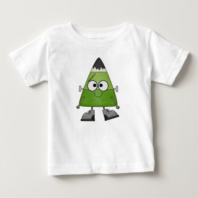 Candy Corn Frankenstein Halloween Baby T-shirt (Vorderseite)