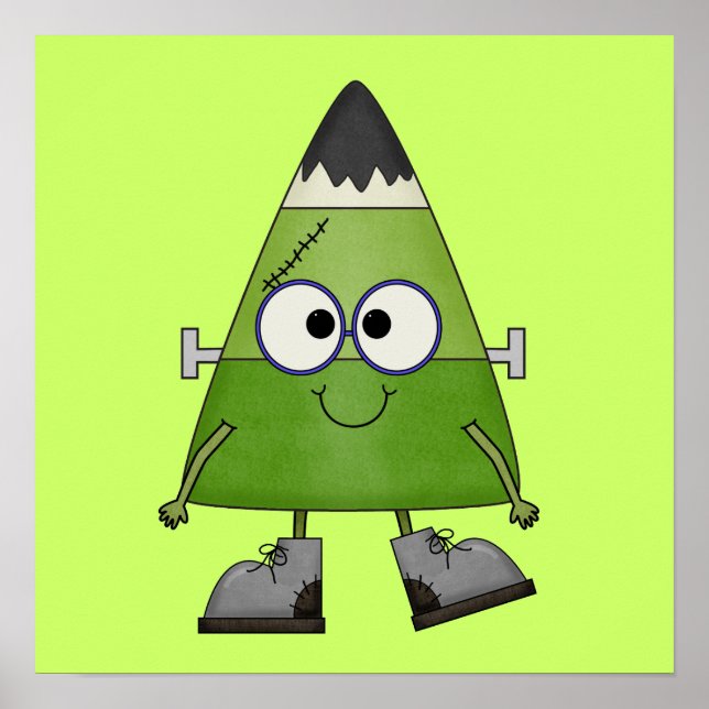 Candy Corn Frankenstein Halloween Poster (Vorne)