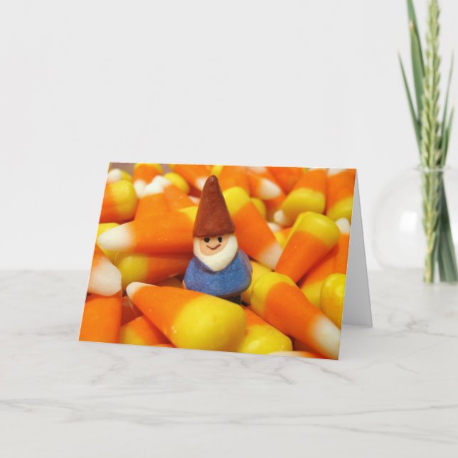 Candy Corn Gnome Karte (Vorderseite)