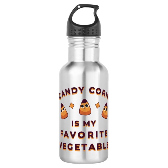 Candy Corn Halloween Edelstahlflasche (Vorderseite)