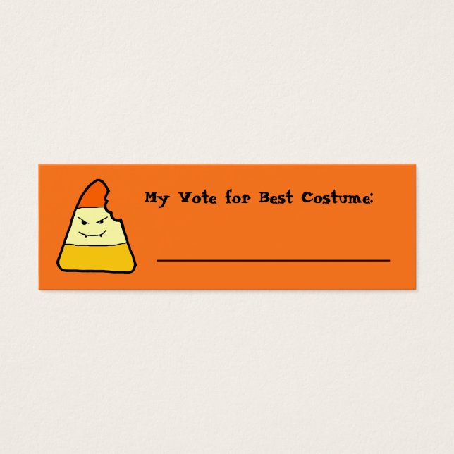 Candy Corn Halloween Games Voting Card (Vorderseite)