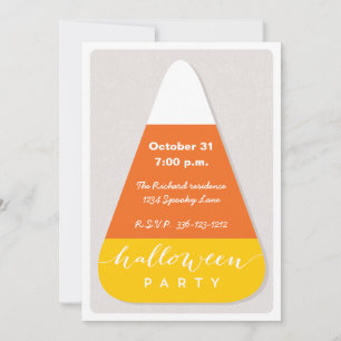 Candy Corn Halloween-Party Einladung