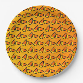 Candy Corn Halloween-Party Pappteller