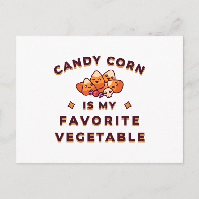 Candy Corn Halloween Postkarte (Vorderseite)