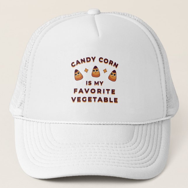 Candy Corn Halloween Truckerkappe (Vorderseite)