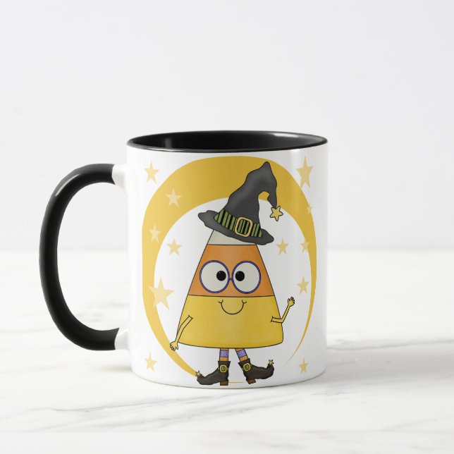 Candy Corn Hexe Halloween Tasse (Links)