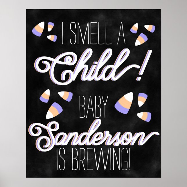 Candy Corn "I Riech a Child" Personalisiert Poster (Vorne)