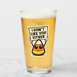 Candy Corn "Ich mag dich auch nicht" Glas