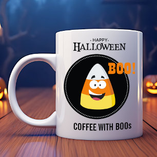 Candy Corn Kaffee mit Halloween-Schrecken Kaffeetasse