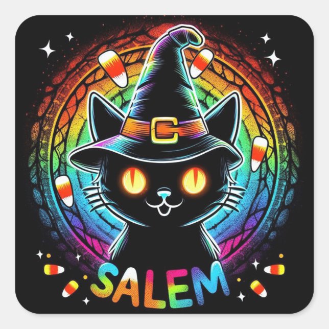 Candy corn Kitty Aufkleber (Vorderseite)