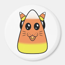 Candy Corn Kitty Magnet