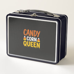 Candy Corn Königin Halloween Grafik_1 Metall Brotdose