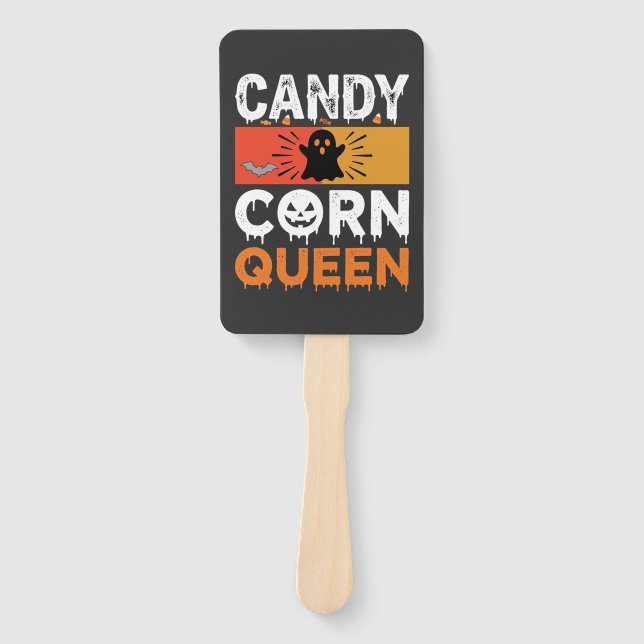Candy Corn Königin Halloween SVG Design Fächer (Vorderseite)