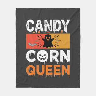 Candy Corn Königin Halloween SVG Design Fleecedecke