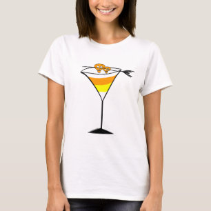 Candy Corn Martini Tee Shirt