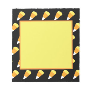 Candy Corn Notepad (Gelb, Orange & Weiß) Notizblock