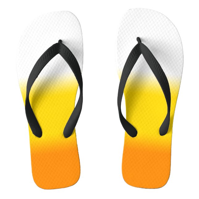 Candy Corn Ombre Halloween Flip Flops (Fußbett)