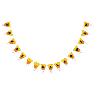 Candy Corn Piece Happy Halloween Wimpelkette