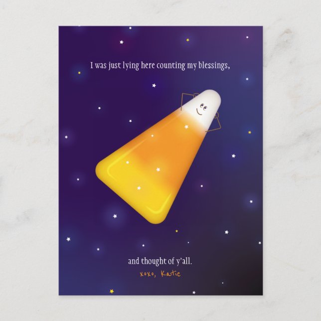 Candy Corn Postkarte (Vorderseite)