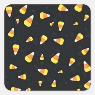 Candy Corn Quadratischer Aufkleber