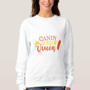 Candy Corn Queen Funny Niedlich Halloween Sweatshirt