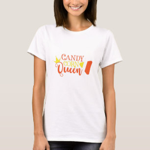 Candy Corn Queen Funny Niedlich Halloween T-Shirt