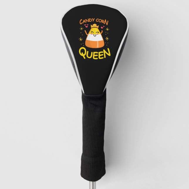 Candy Corn Queen Niedlich Halloween Kawaii Crown Golf Headcover (Vorderseite)