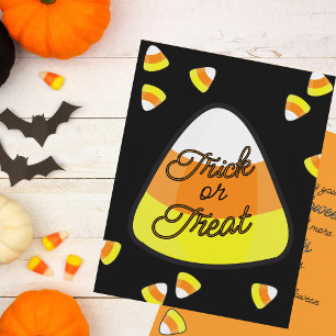 Candy Corn Süßigkeiten Halloween Grußkarte Feiertagskarte
