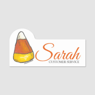 Candy Corn Trick oder Treat Halloween Herbst Herbs Namensschild