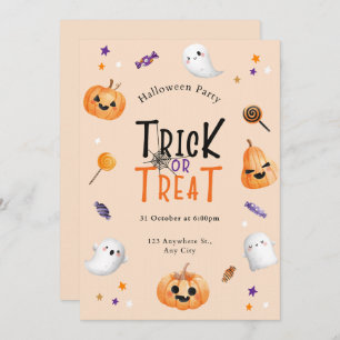 Candy Corn Trick oder Treat Halloween-Party Invita Einladung