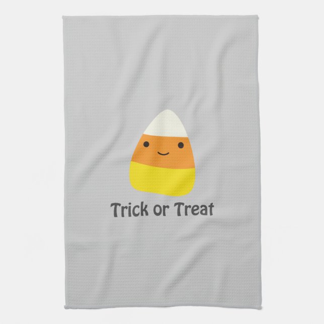 Candy corn - Trick oder Trete Küchentuch (Vertikal)