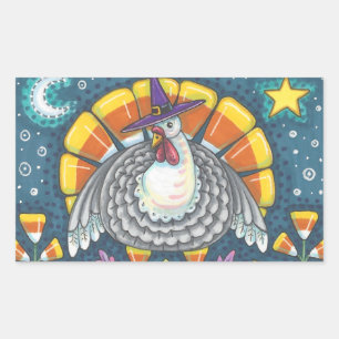 CANDY CORN TRUTHAHN, THANKSGIVING-AUFKLEBERBOGEN RECHTECKIGER AUFKLEBER
