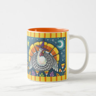 CANDY CORN TÜRKEI, ERNTEDANK BIRD ZWEI TONE TASSE