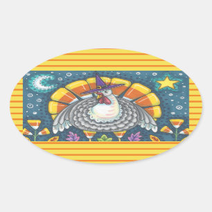CANDY CORN TÜRKEI, ERNTEDANK STICKERS SHEED