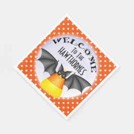 Candy Corn Vampire Halloween Napkin Serviette